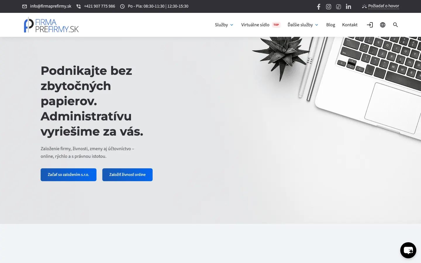 firmaprefirmy.sk – desktop