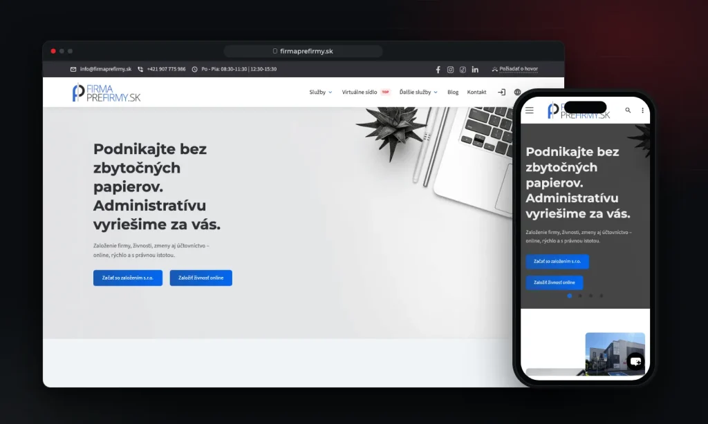 Ukážka projektu firmaprefirmy.sk