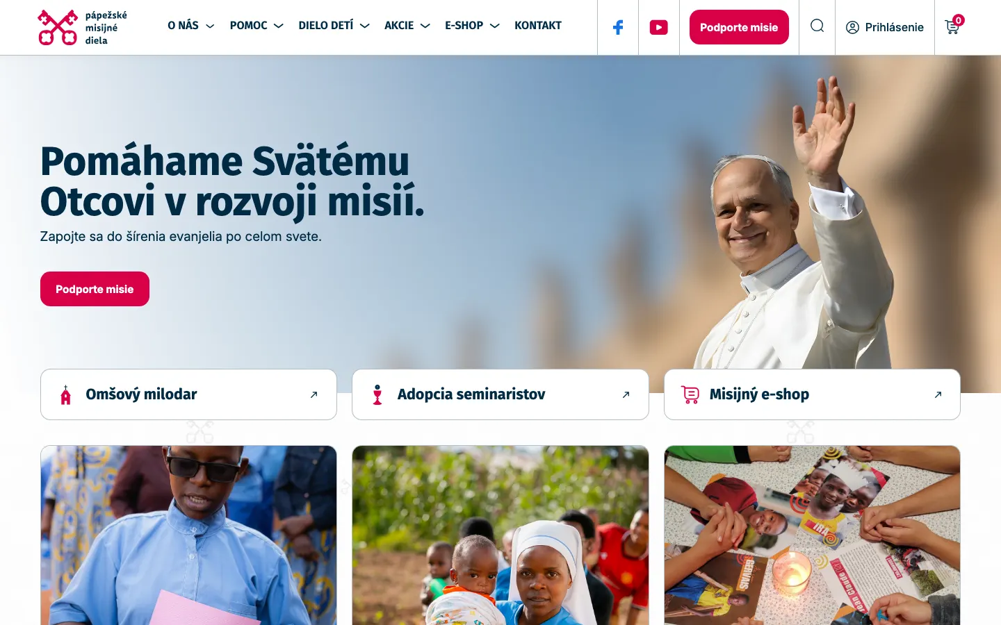 misijnediela.sk – desktop